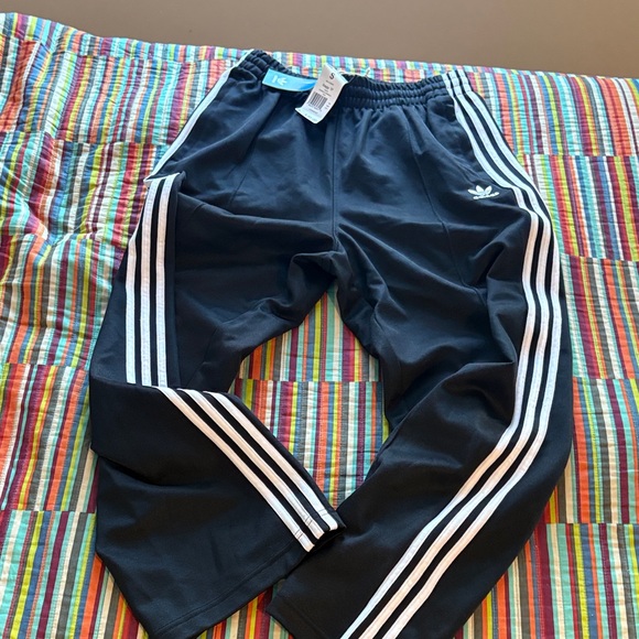 adidas Other - Adidas black Joggers with White Stripes size small new white tags